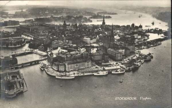 Stockholm Fliegeraufnahme Schiff