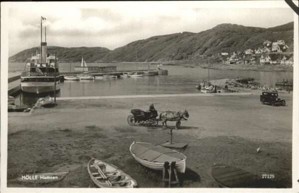 Moelle Hamnen Kutsche Schiff