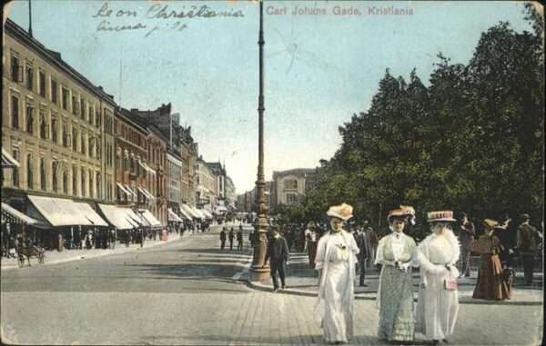 Oslo Norwegen Carl Johans Gade Kristiania