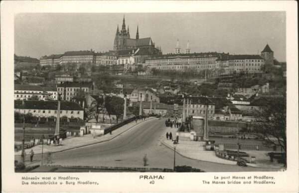 Prag Prahy Prague Manesbrücke Burg Hradcany