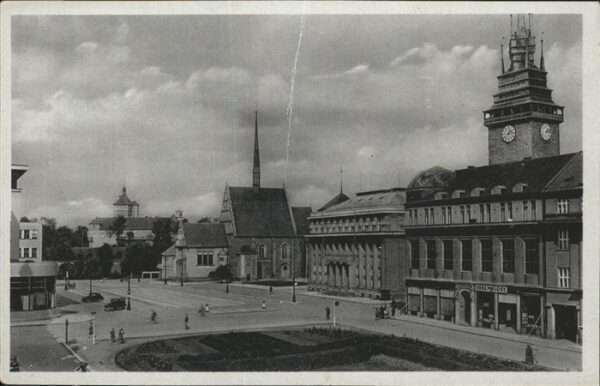 Pardubice Pardubitz Teilansicht Kirchturm