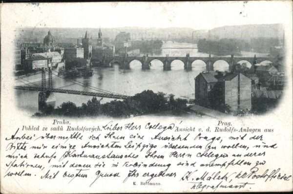 Prag Prahy Prague Moldauansicht Brücke