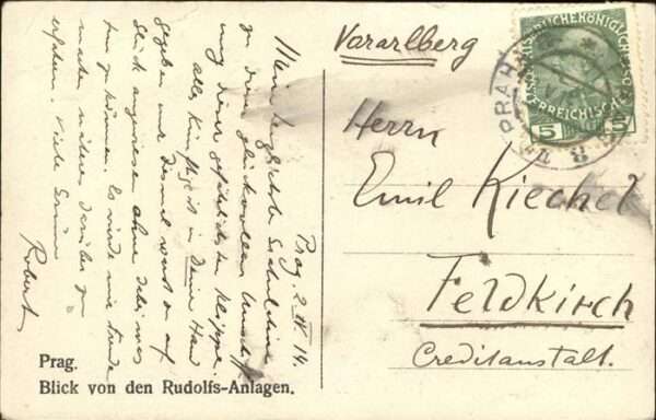 Prag Prahy Prague Teilansicht von Rudolfs-Anlagen – Bild 2