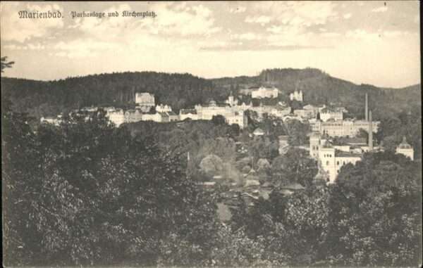 Marienbad Tschechien Boehmen Parkanlage Kirchenplatz