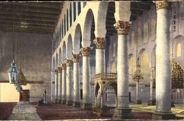 Damas Damaskus Syria Grande Mosquee Interieur