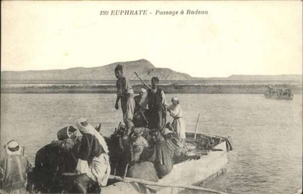 Aleppo Syria Euphrate Passage a Radeau
