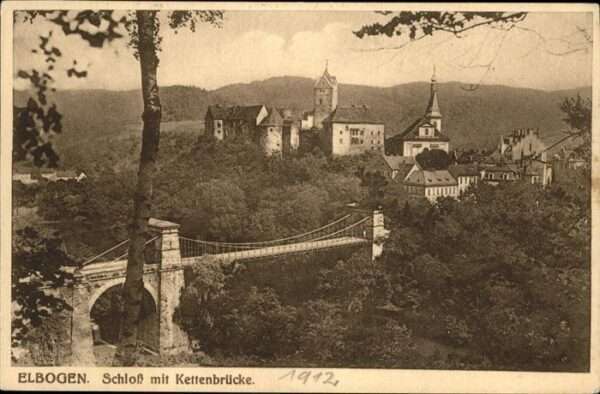 Elbogen Loket Schloß Kettenbrücke
