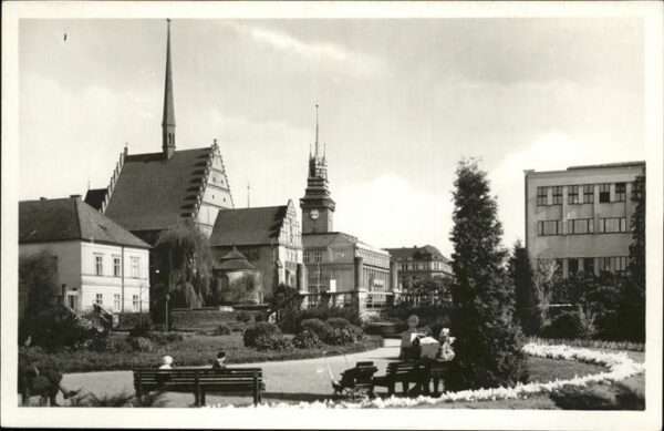 Pardubice Pardubitz Teilansicht Park
