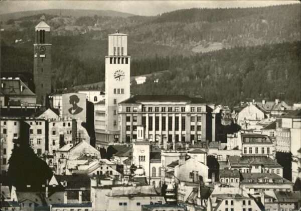 Jablonec nad Nisou Pohled na radnici a kostel