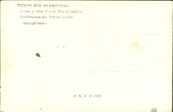 Dubrovnik Ragusa Parkbrunnen
Patrizierfamile Bassegli-G – Bild 2