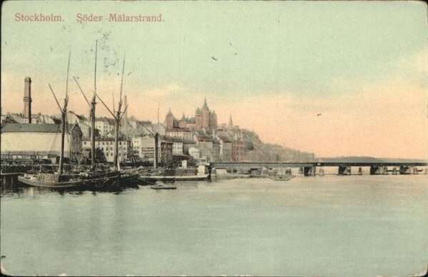 Stockholm Söder Mälarstrand Schiff Brücke