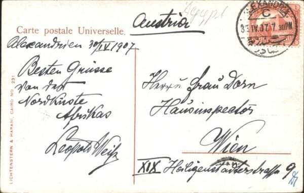 Alexandrie Alexandria Rue Cheriff Pacha Kutsche – Bild 2