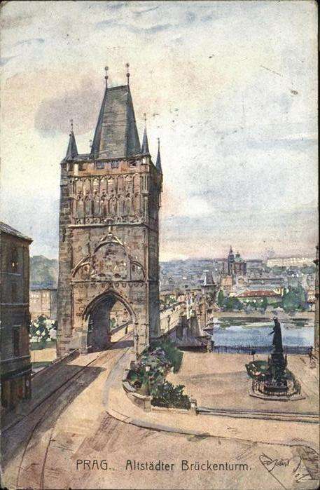 Prag Prahy Prague Altstädter Brückenturm
Aquarell