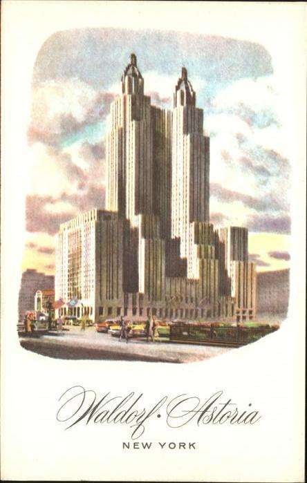 New York City Waldorf 
Astoria