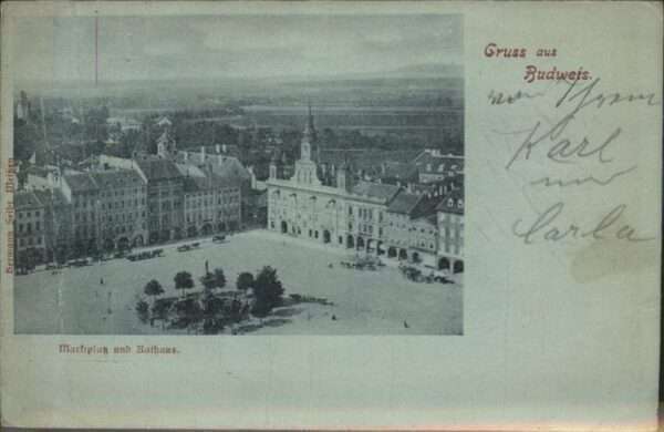 Budweis Ceske Budejowice Marktploatz
Rathaus