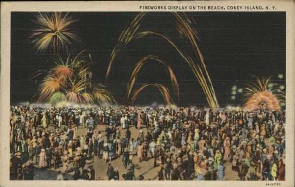Coney Island New York Fireworks Display
Beach