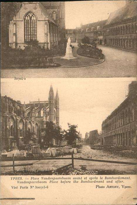 Ypern Ypres Place Vandenpeeteboom
avant le Bombard
