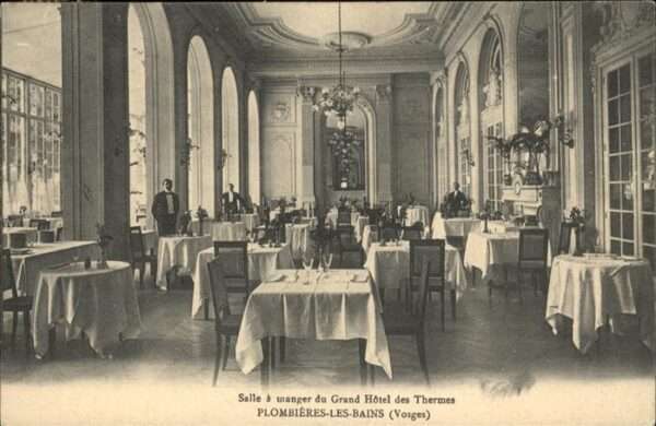 Plombieres-les-Bains Salle a manger du Grand Hotel des Therm