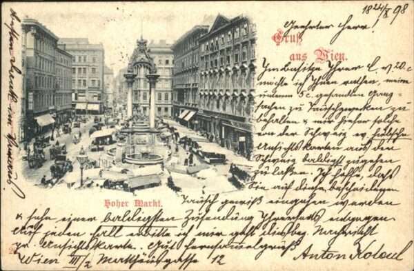 Wien Hoher Markt Kutsche Brunnen