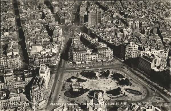 Barcelona Cataluna Palaza Fliegeraufnahme