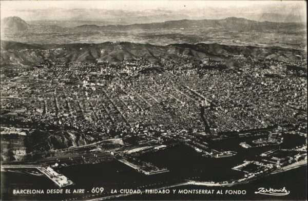 Barcelona Cataluna Fliegeraufnahme