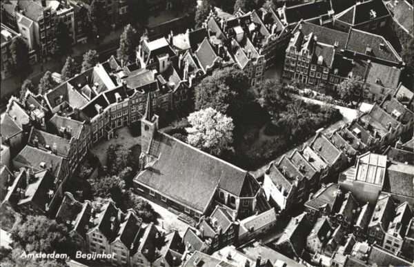 Amsterdam Niederlande Begijnhof Fliegeraufnahme