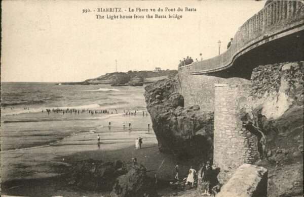 Biarritz Pyrenees Atlantiques Phare vu du Pont du Basta