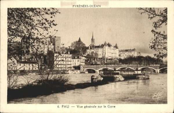 Pau 64 Vue generale sur le Gave
