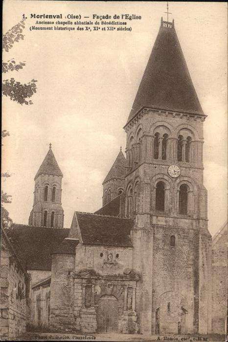 Morienval Oise Oise Facade de l Eglise chapelle