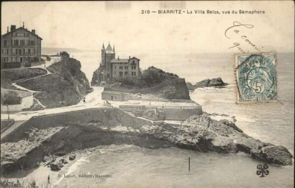 Biarritz Pyrenees Atlantiques La Villa Belza vue du Semaphore