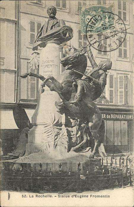 La Rochelle Charente-Maritime Statue d Eugene Fromentin