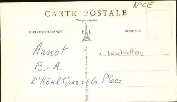 Annot 04 Alpes-de-Haute-Provence [handschriftlich] Hotel Grace – Bild 2