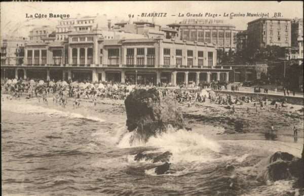Biarritz Pyrenees Atlantiques Cote Basque Grand Plage Casino
