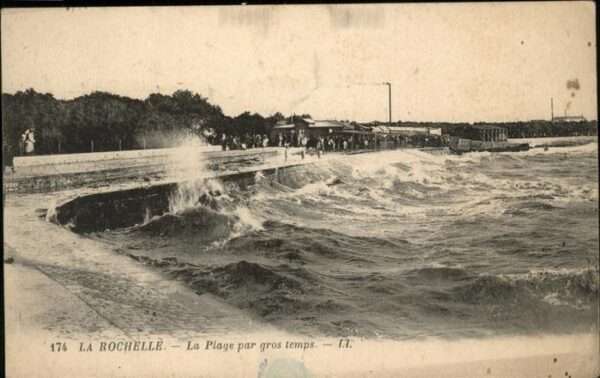 La Rochelle Charente-Maritime Plage par gros Temps
