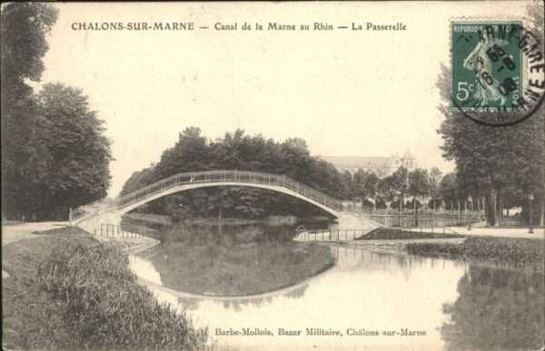 Chalons-en-Champagne Marne Canal Passerelle Brücke