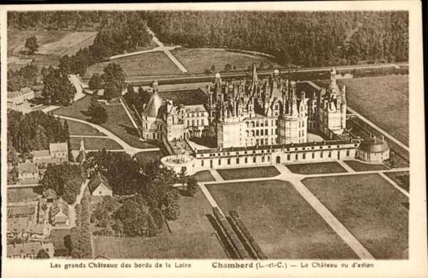 Chambord Blois Chateau Fliegeraufnahme