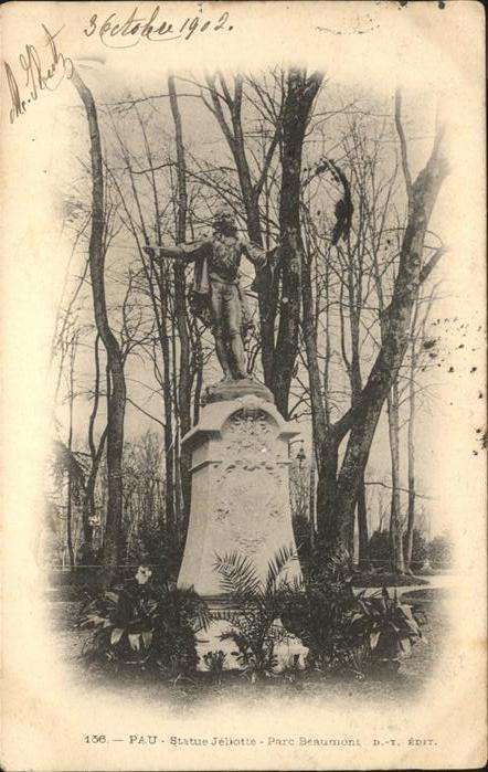 Pau 64 Statue Jeliotte Parc Beaumont