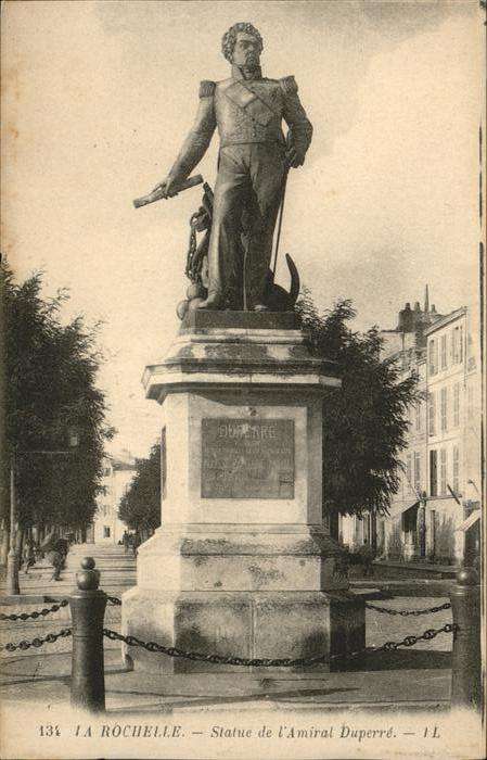 La Rochelle Charente-Maritime Statue L'Amiral Duperre