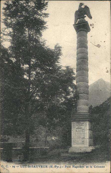Luz-Saint-Sauveur Hautes Pyrenees Pont Napoleon Colonne