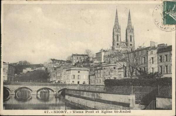 Niort 79 Vieux Pont Eglise St. Andre