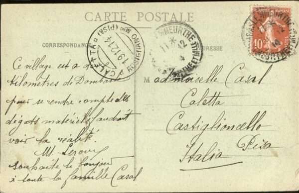 Haraucourt Meurthe-et-Moselle Ferme du Chateau bombardee Guerre 1914 – Bild 2
