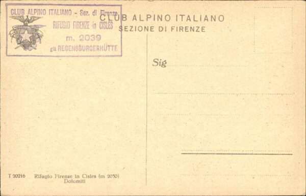 Firenze Florenz Regensburgrhütte
Club Alpino Italiano – Bild 2