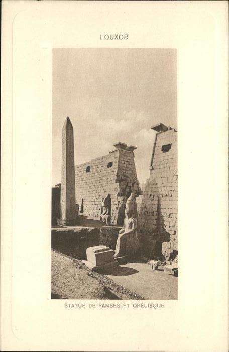 Luxor Louqsor Louksor Statue de Ramses 
Obelisque