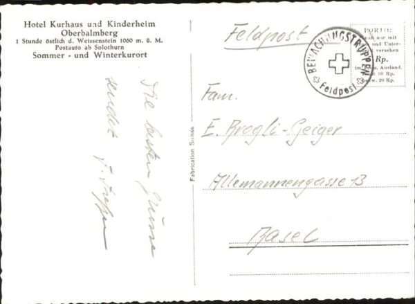 Oberbalmberg Hotel Kurhaus Und Kinderheim
Oberbalmb – Bild 2
