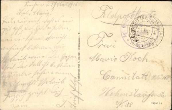 Sennheim Zerschossene Häuser 1914 – Bild 2