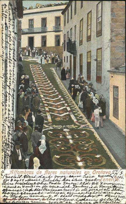 Orotava Tenerife Alfombras e flores naturales