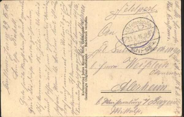 Militaria WK1 Etong Ruinen Zerstörung – Bild 2