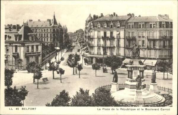 Belfort Alsace Republique et le Boulevard Carnot