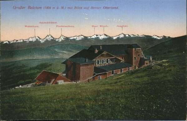 Belchen Elsass Grosser Belcehn Blick auf Berner Oberla