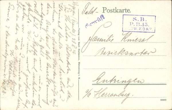 Belchen Elsass Feldpost Blick von der Melkerei Freunds – Bild 2